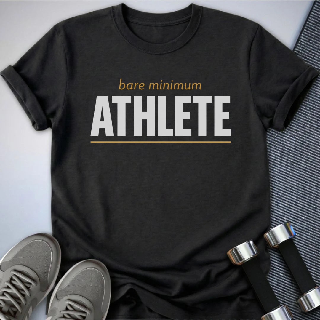 Printify T-Shirt S / Dark Grey Heather Bare Minimum Athlete T-Shirt
