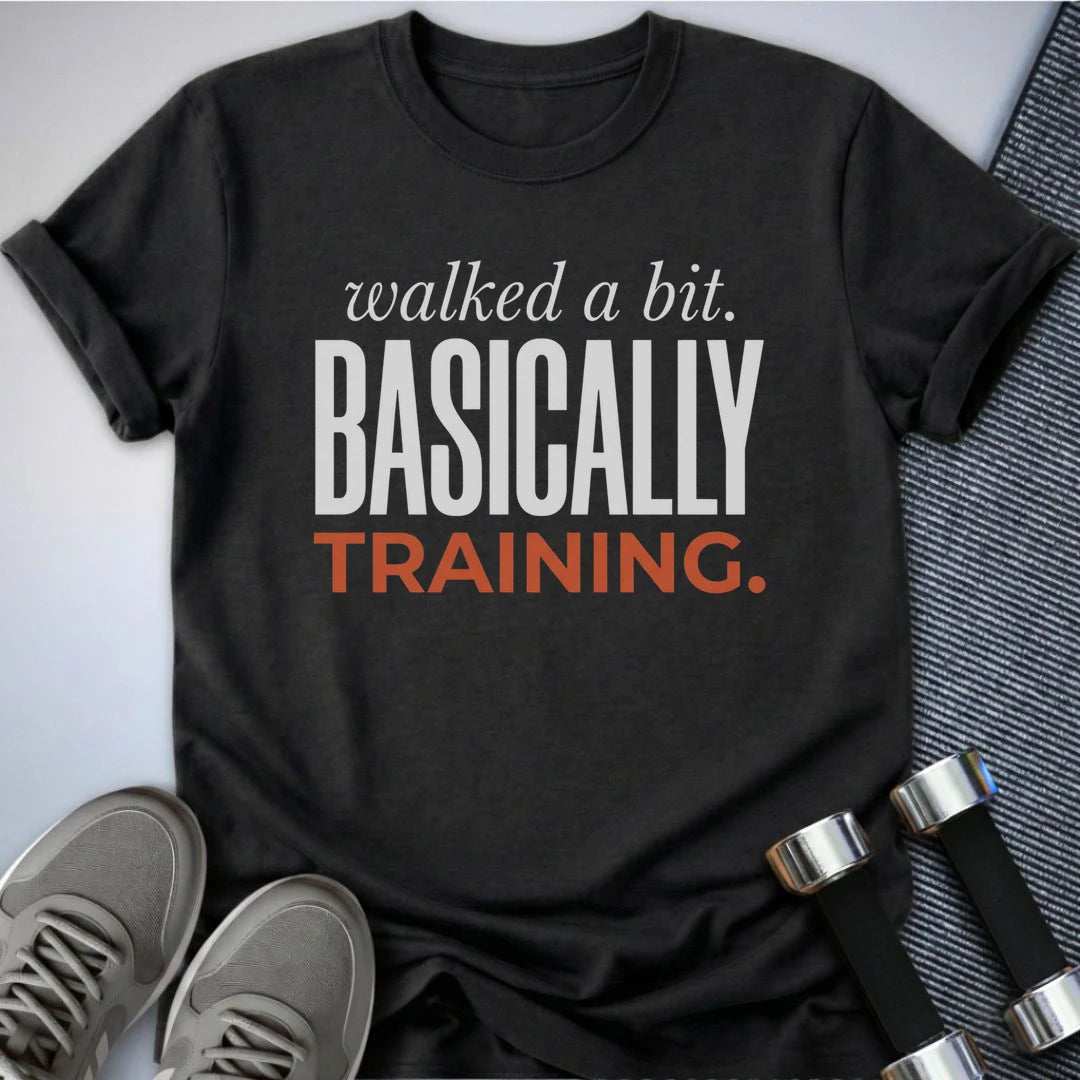Printify T-Shirt Dark Grey Heather / S Basically Training T-Shirt