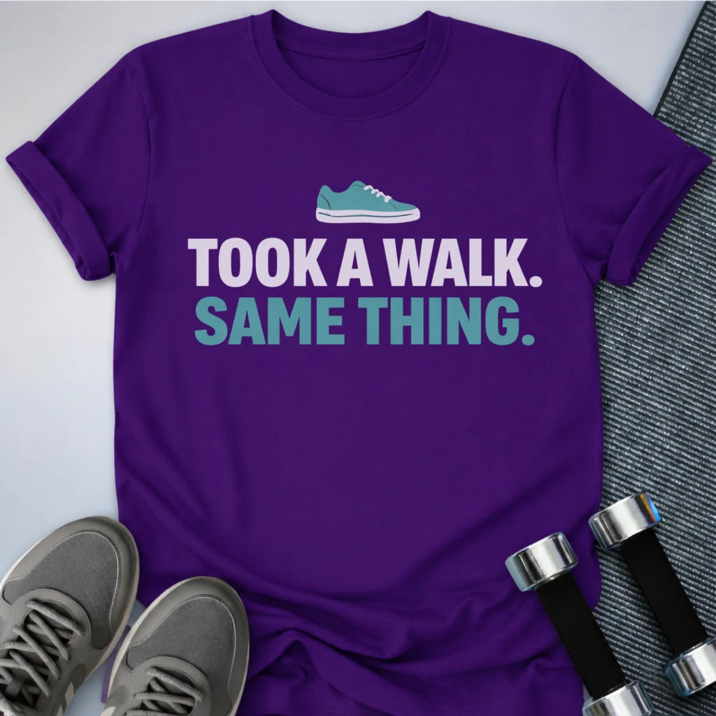 Printify T-Shirt Team Purple / S Took A Walk T-Shirt