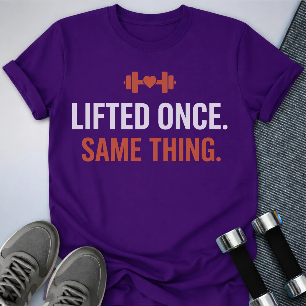 Printify T-Shirt Team Purple / S Lifted Once T-Shirt
