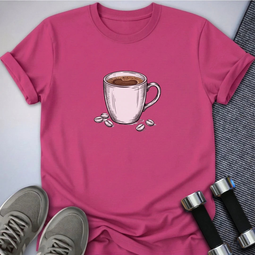 Printify T-Shirt S / Berry Coffee Please T-Shirt