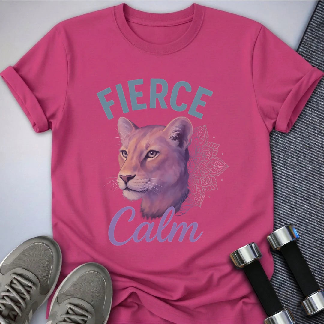 Printify T-Shirt Berry / S Calm & Fierce T-Shirt