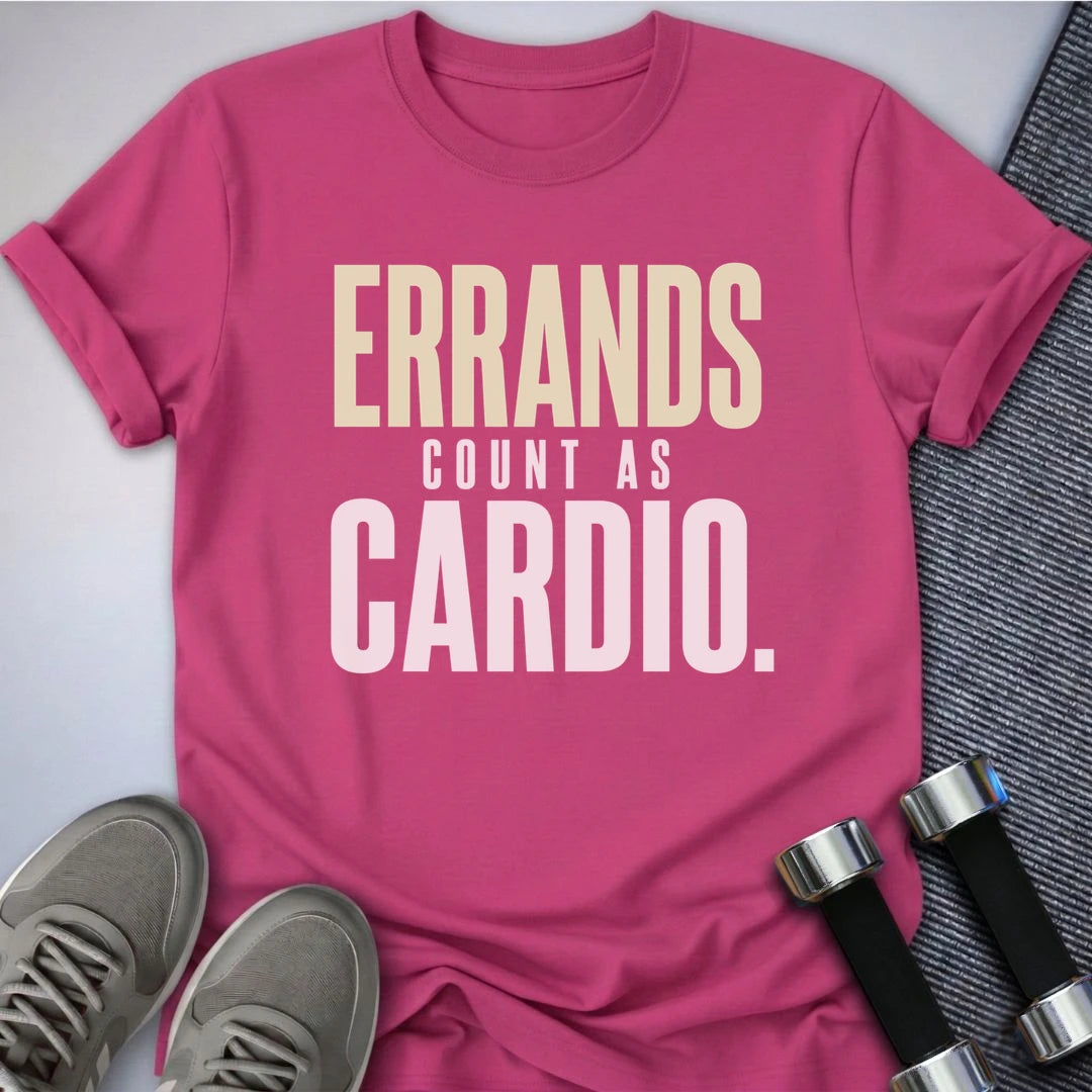 Printify T-Shirt S / Berry Cardio Errands T-Shirt