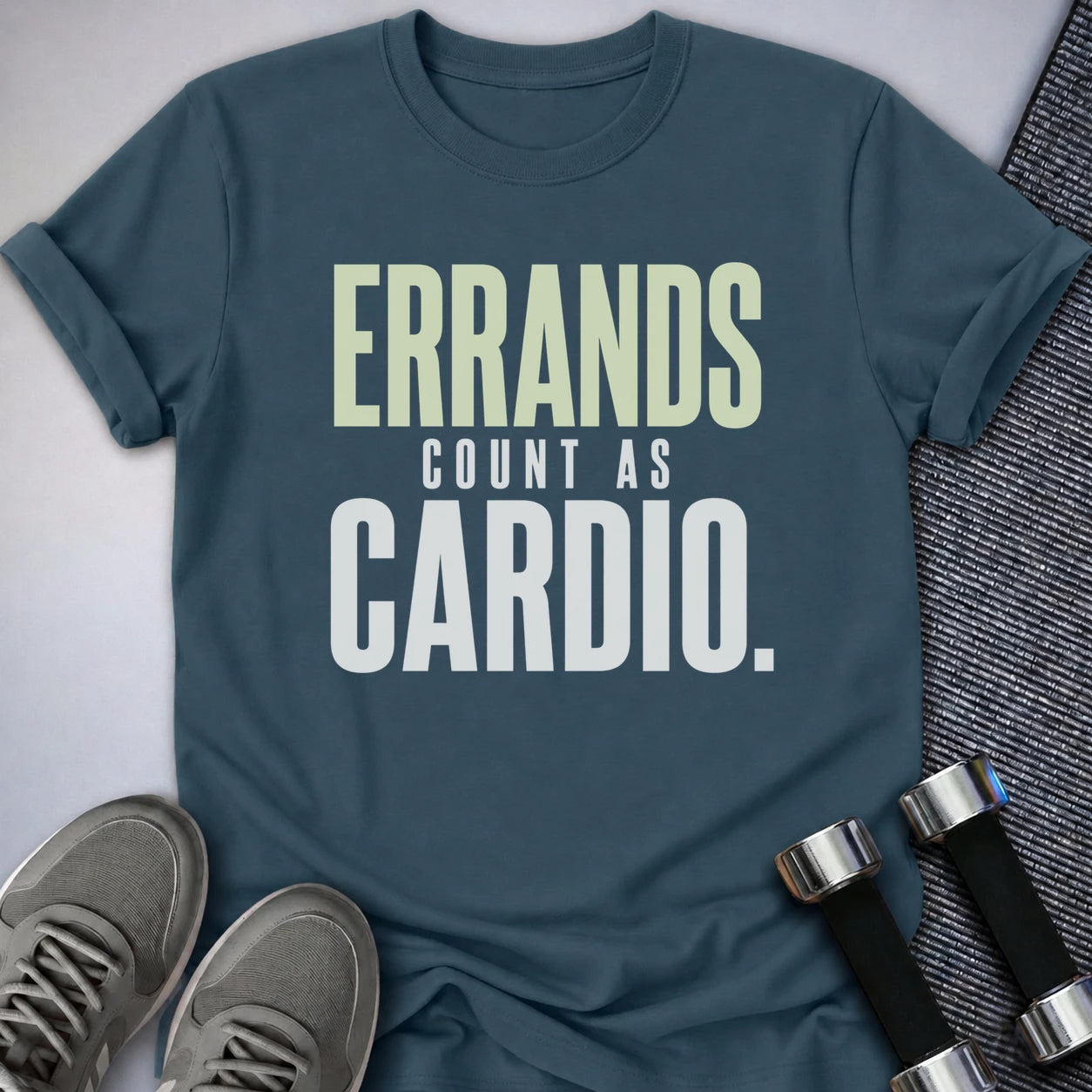 Printify T-Shirt S / Deep Teal Cardio Errands T-Shirt