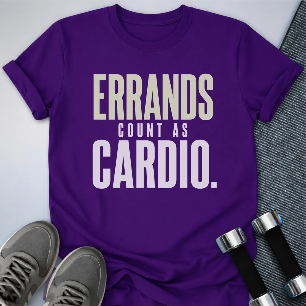 Printify T-Shirt S / Team Purple Cardio Errands T-Shirt