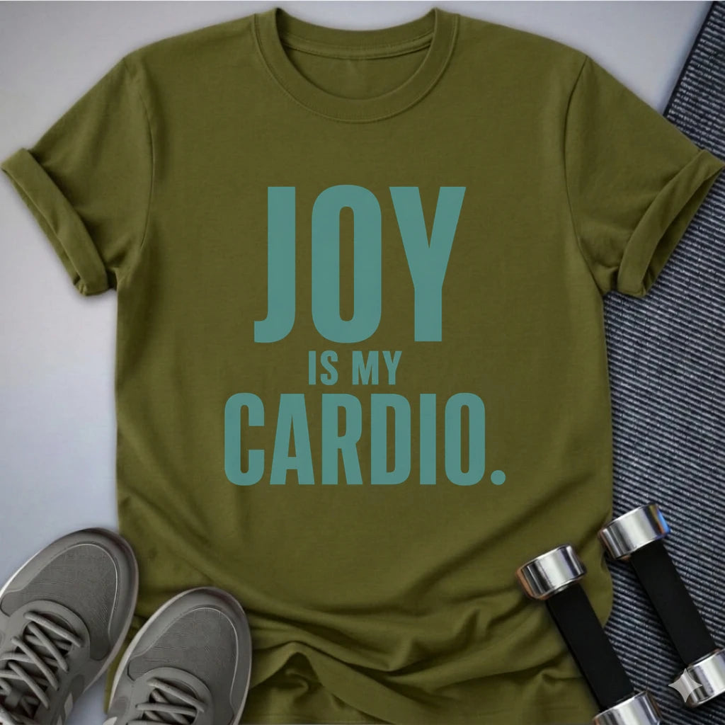 Printify T-Shirt S / Olive Cardio Joy T-Shirt