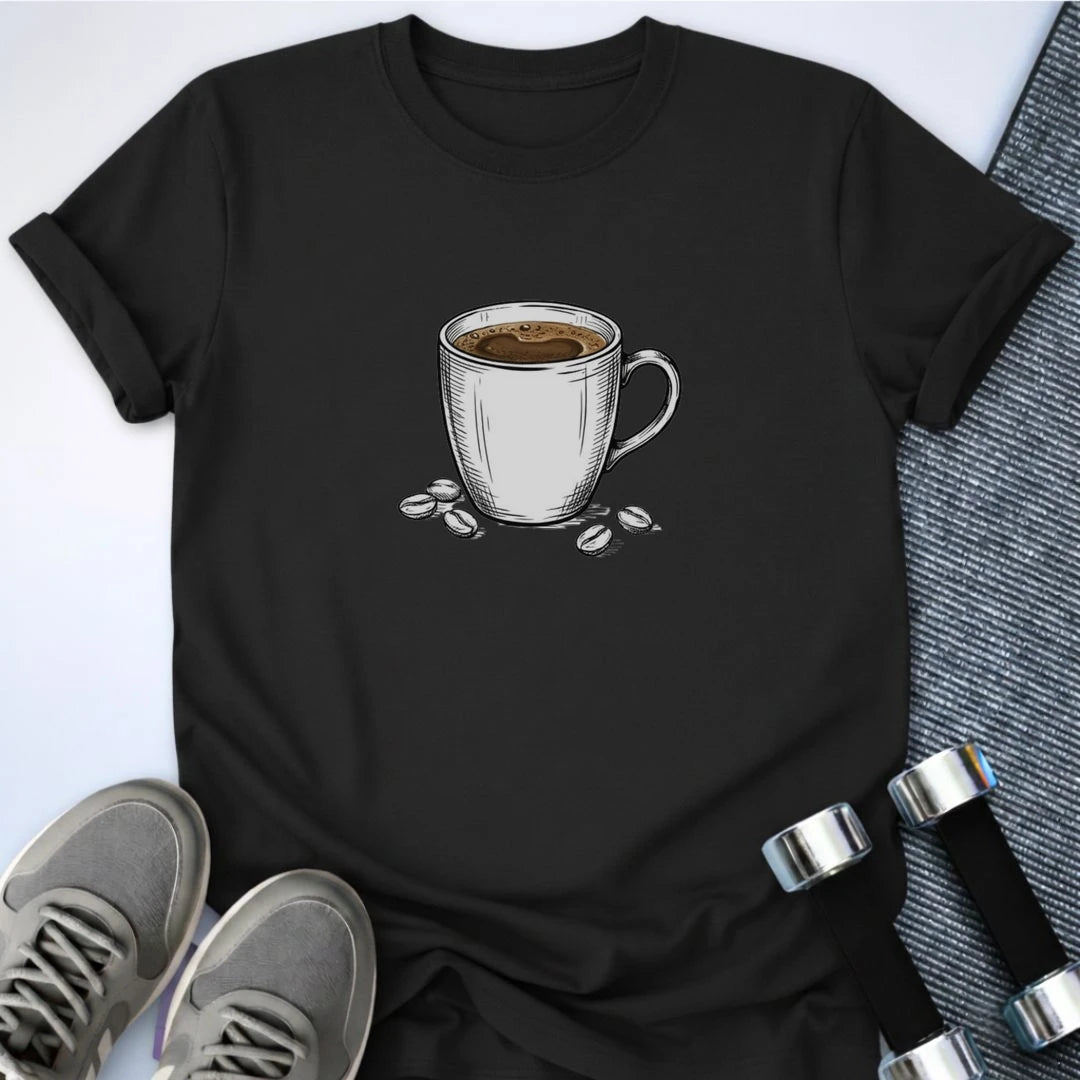 Printify T-Shirt S / Black Coffee Please T-Shirt