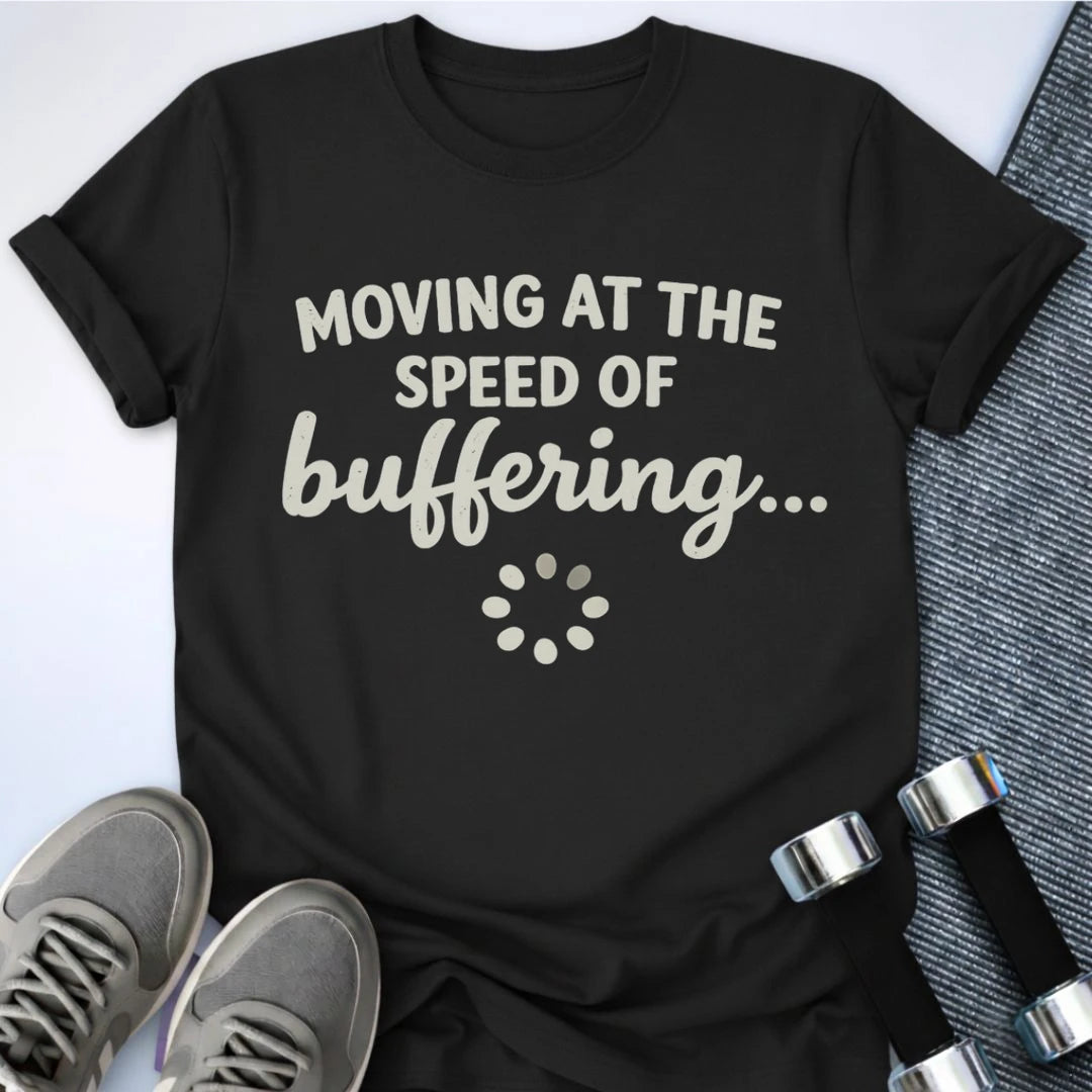 Printify T-Shirt Black / S Buffering Speed T-Shirt