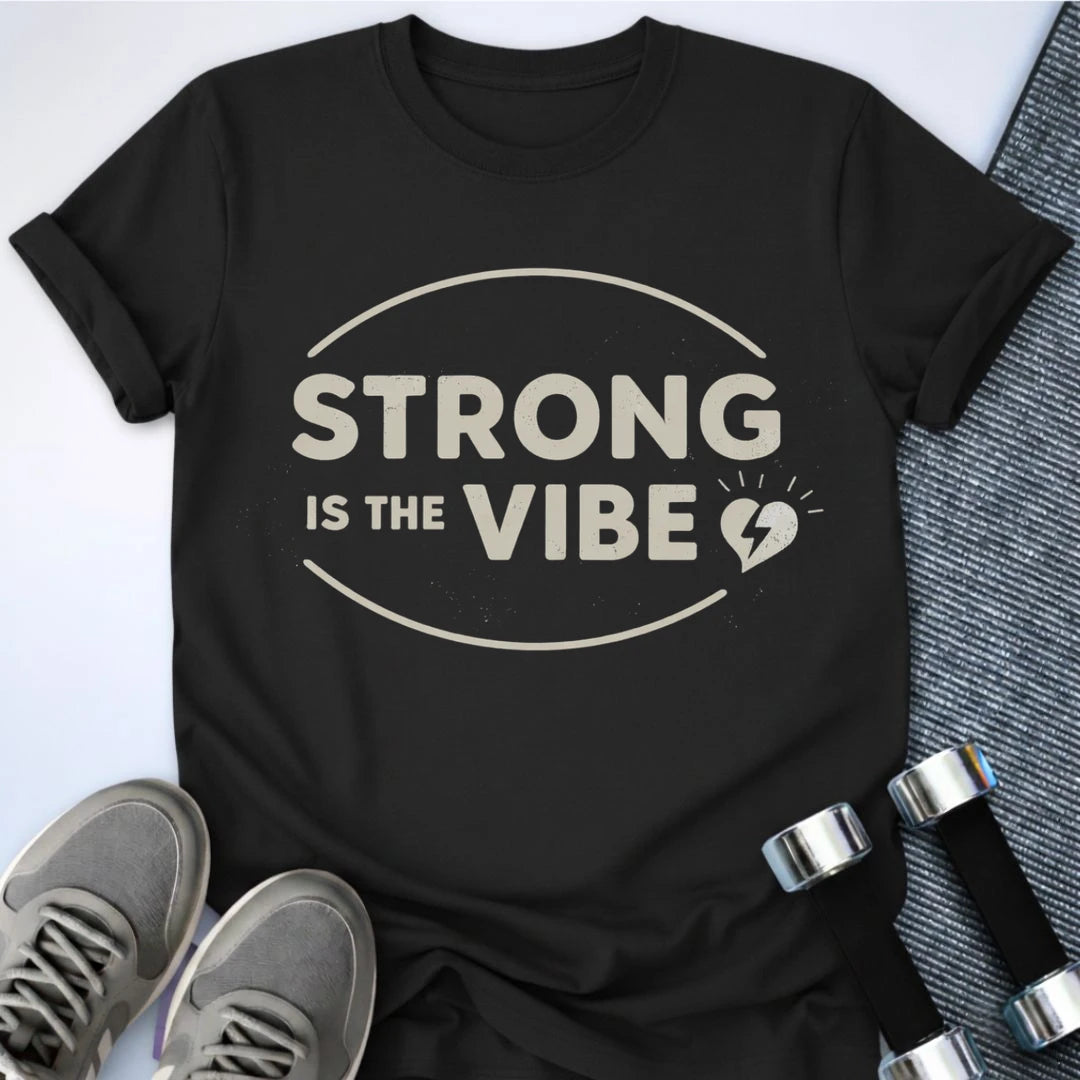 Printify T-Shirt S / Black Vibe Is Strong T-Shirt