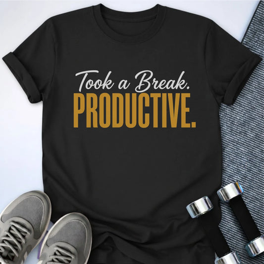 Printify T-Shirt S / Black Productive Breaks T-Shirt