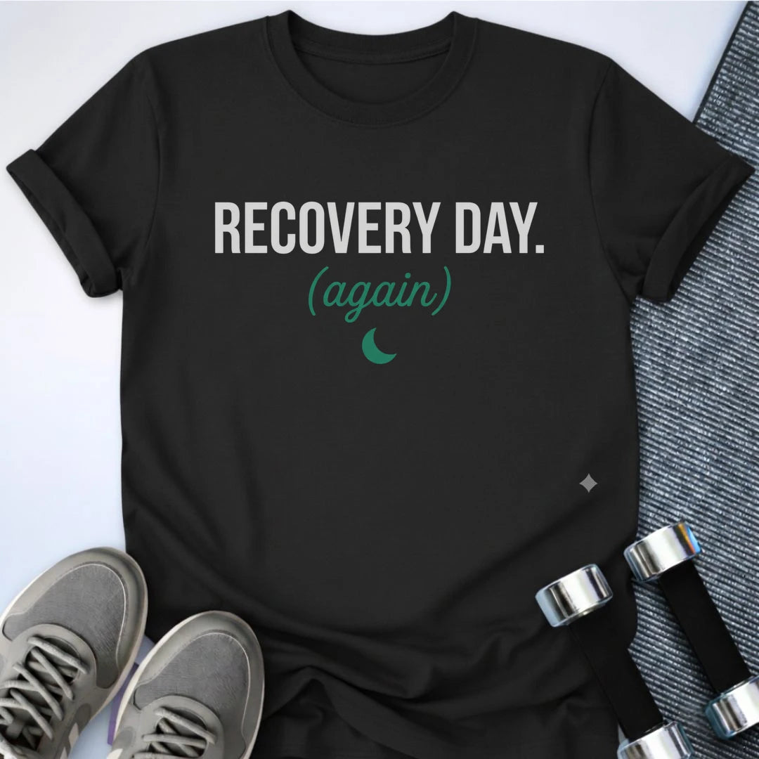 Printify T-Shirt S / Black Recovery Day Again T-Shirt