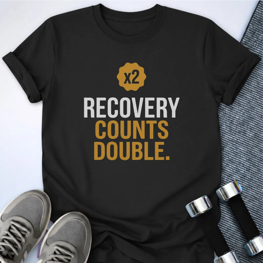 Printify T-Shirt Black / S Recovery Counts Double T-Shirt