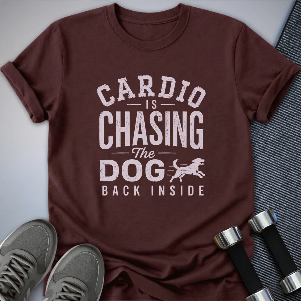Printify T-Shirt S / Maroon Chasing the Dog T-Shirt