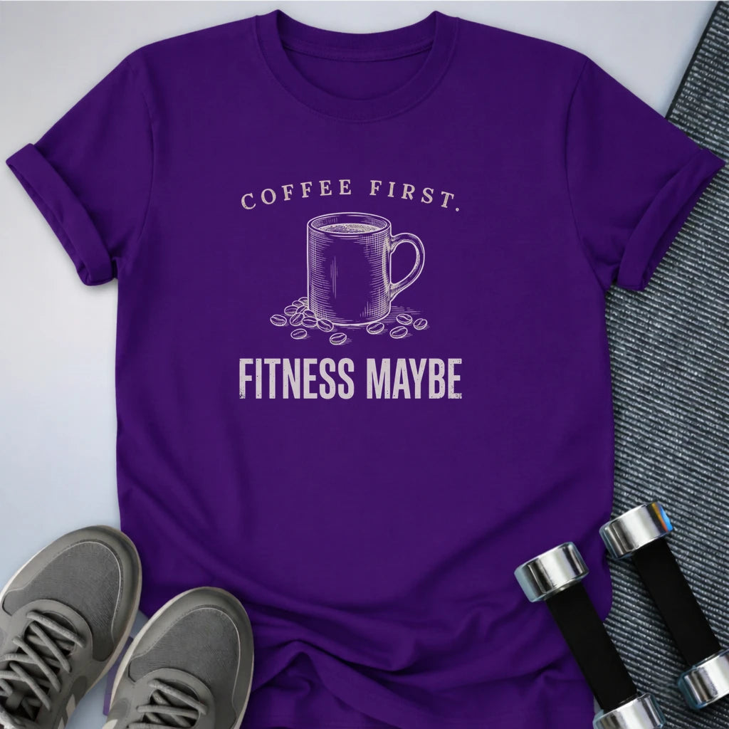 Printify T-Shirt S / Team Purple Coffee First T-Shirt
