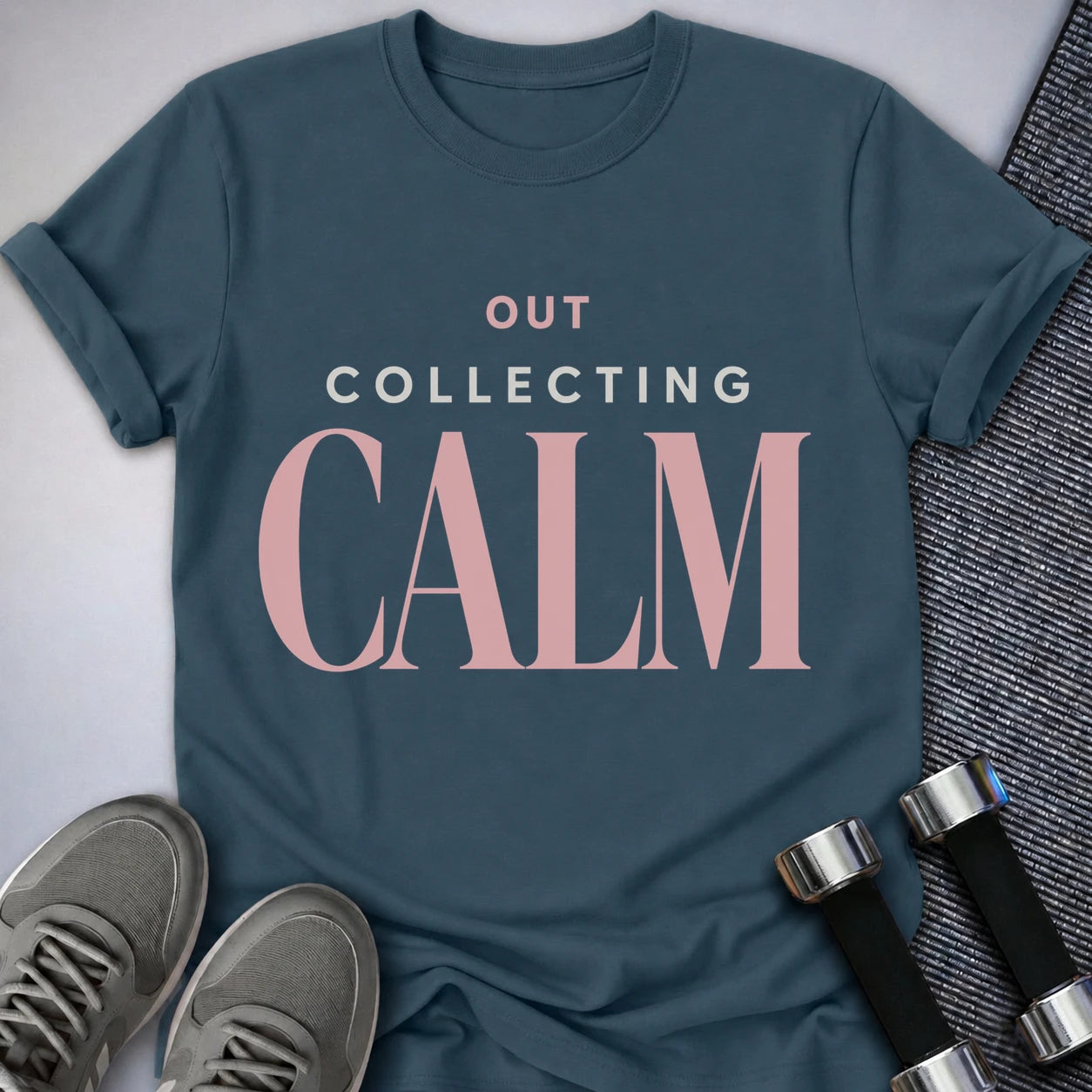 Printify T-Shirt S / Deep Teal Collecting Calm