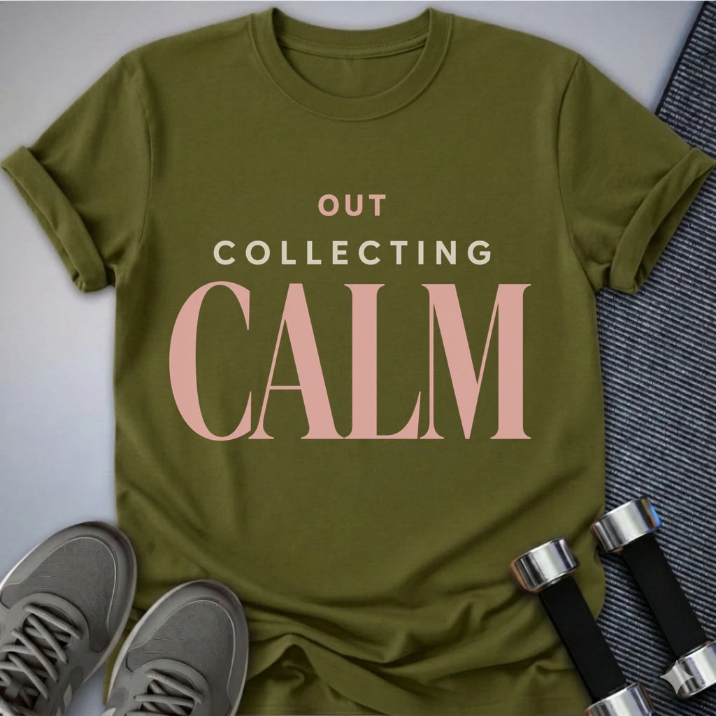 Printify T-Shirt S / Olive Collecting Calm