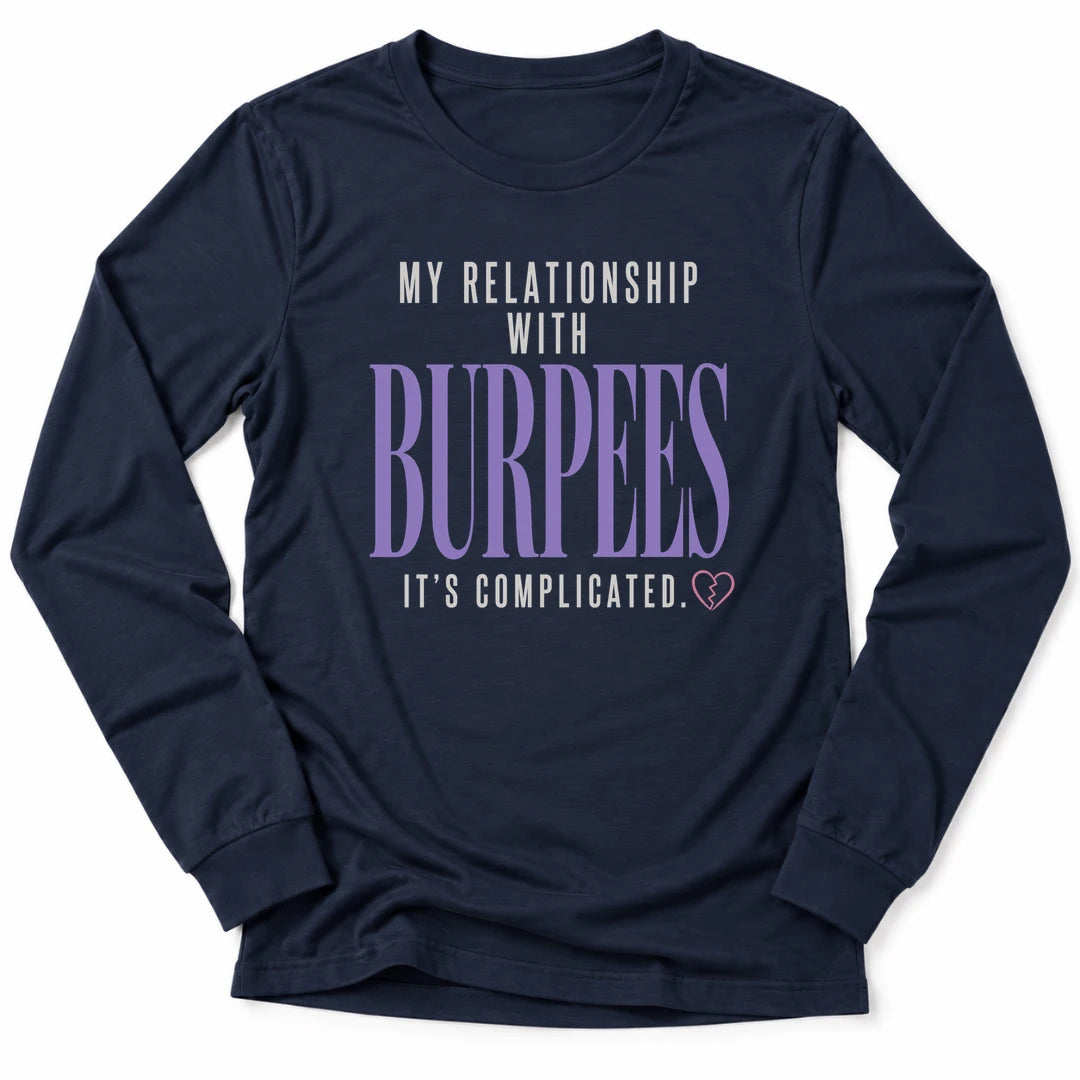 Printify Long-sleeve Navy / S Complicated Burpees Longsleeve Shirt