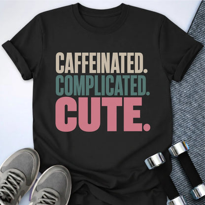 Printify T-Shirt S / Black Complicated & Cute T-Shirt