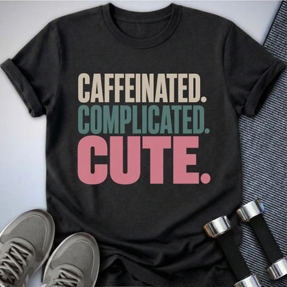 Printify T-Shirt S / Dark Grey Heather Complicated & Cute T-Shirt