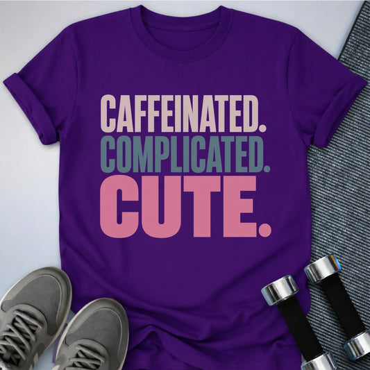 Printify T-Shirt S / Team Purple Complicated & Cute T-Shirt