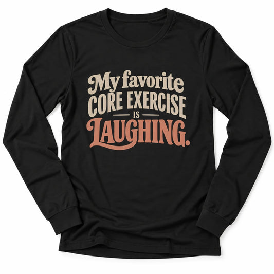 Printify Long-sleeve Black / S Core Laughing Long Sleeve