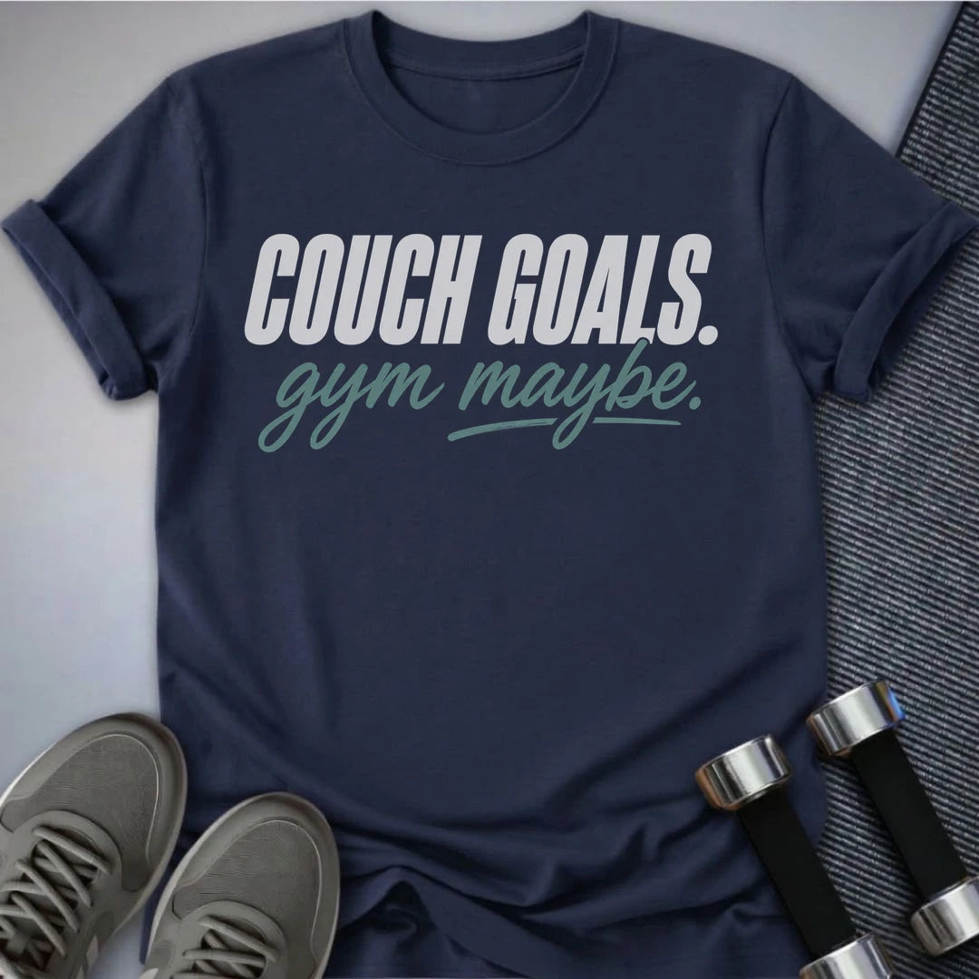Printify T-Shirt S / Navy Couch Goals T-Shirt