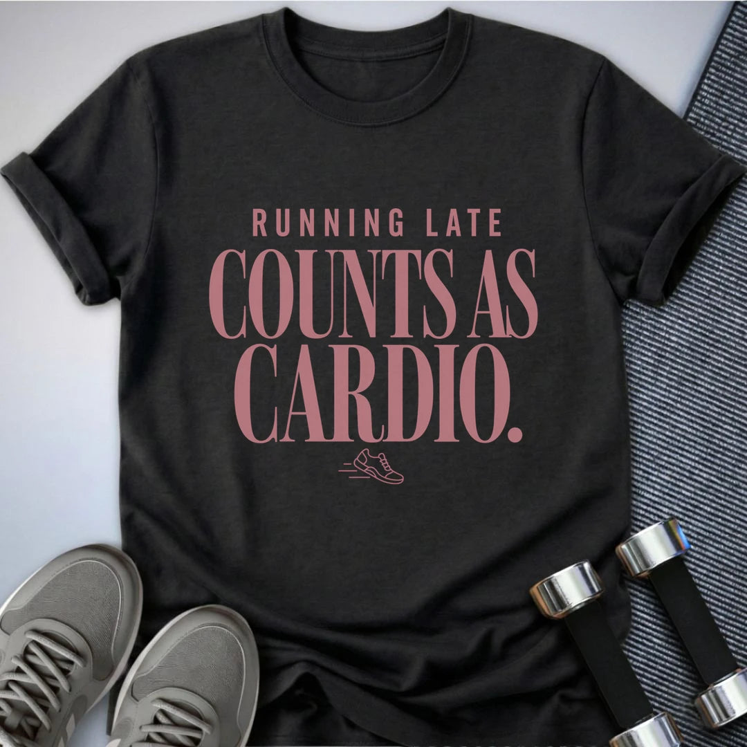 Printify T-Shirt S / Dark Grey Heather Counts As Cardio T-Shirt