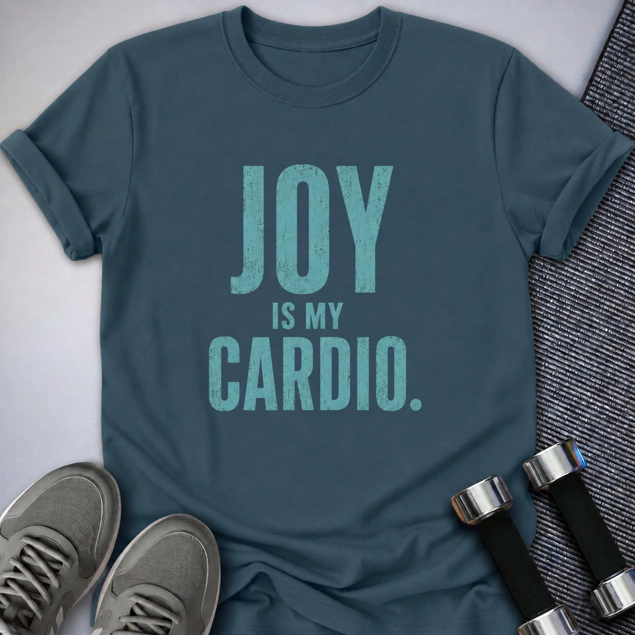 Printify T-Shirt S / Deep Teal Cardio Joy T-Shirt
