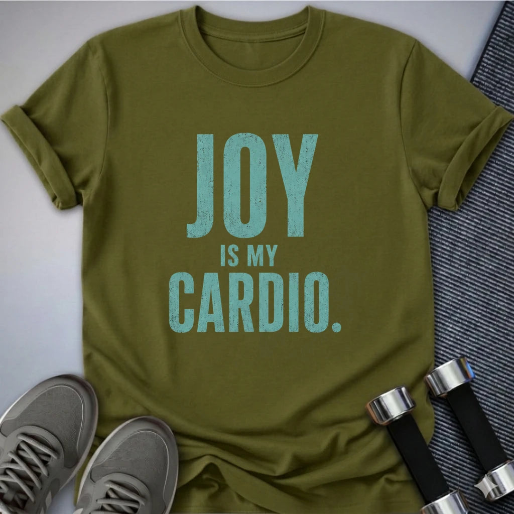 Printify T-Shirt S / Olive Cardio Joy T-Shirt