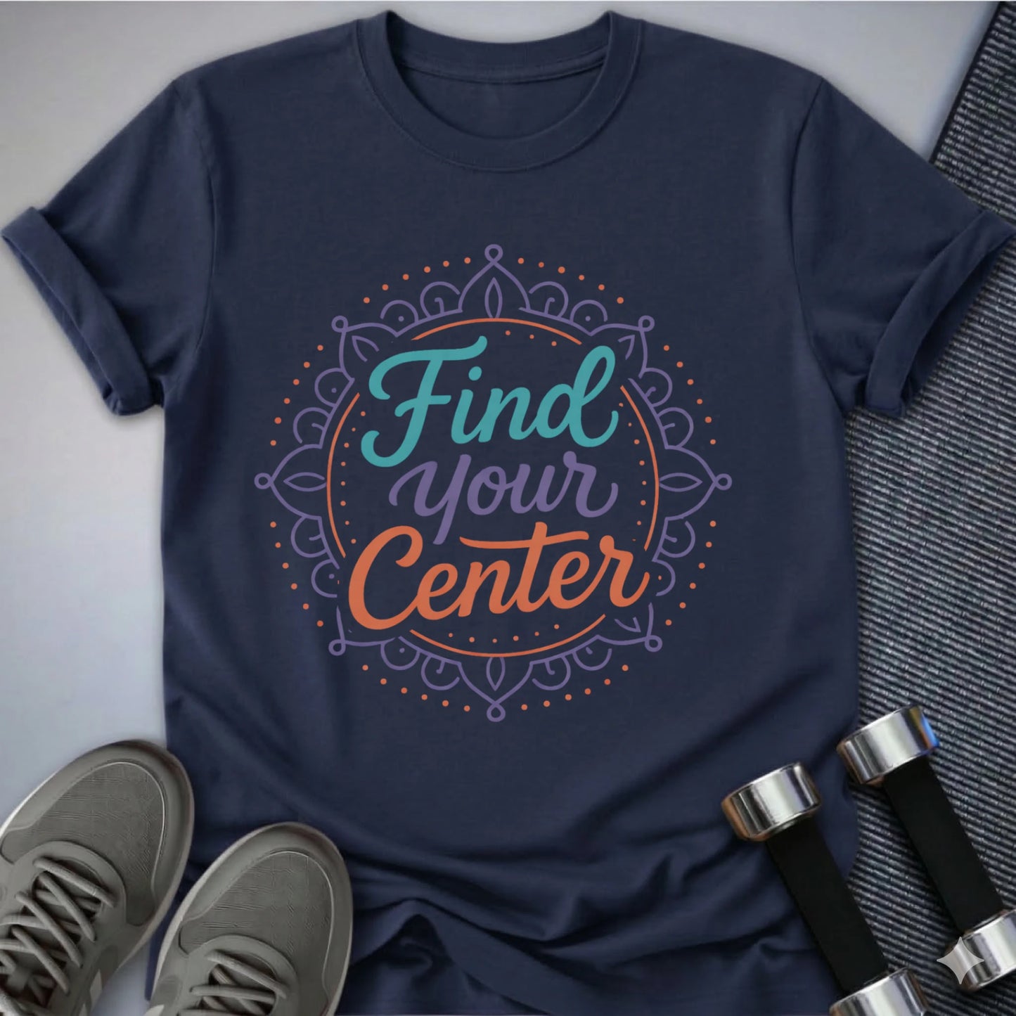 Printify T-Shirt Navy / S Find Your Center  T-Shirt