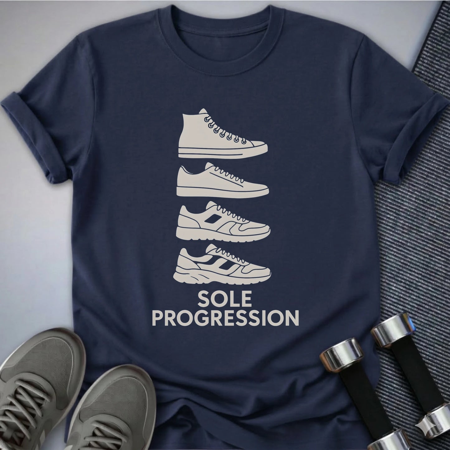 Printify T-Shirt Navy / S Sole Progression T-Shirt