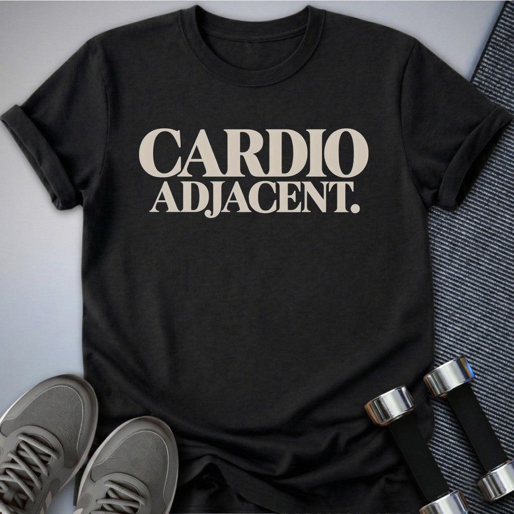 Printify T-Shirt Dark Grey Heather / S Cardio Adjacent T-Shirt