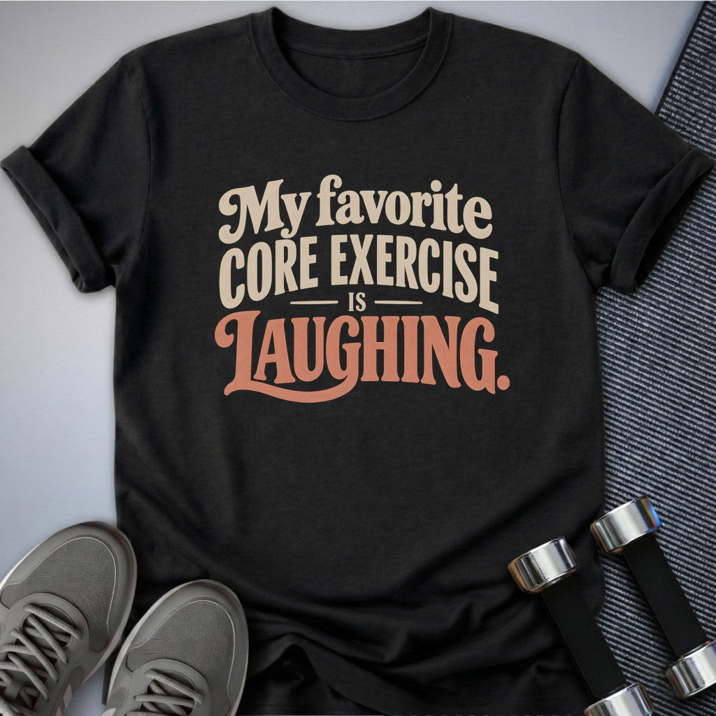 Printify T-Shirt Dark Grey Heather / S Core Laughing T-Shirt