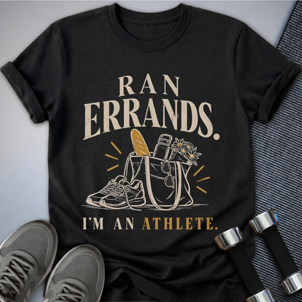 Printify T-Shirt Dark Grey Heather / S Ran Errands T-Shirt