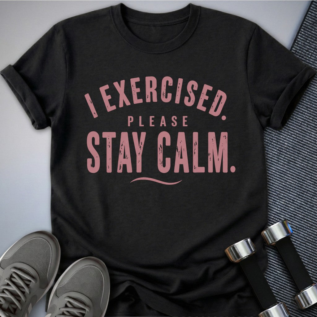 Printify T-Shirt Dark Grey Heather / S Stay Calm T-Shirt