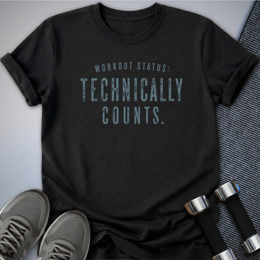 Printify T-Shirt Dark Grey Heather / S Technically It Counts T-Shirt