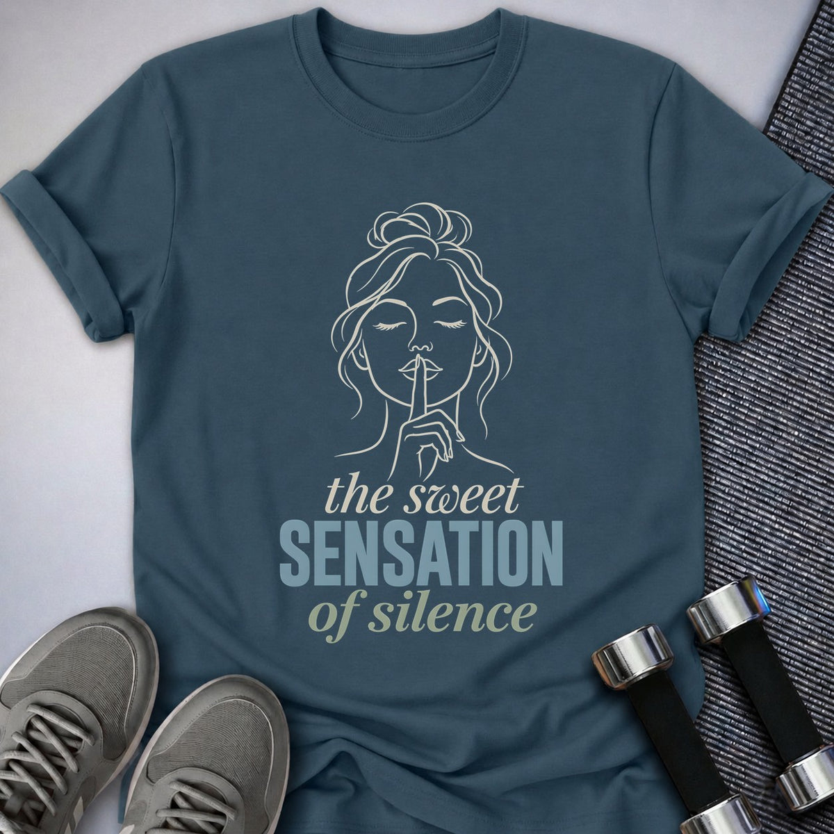Printify T-Shirt Deep Teal / S Sweet Sensation Silence T-Shirt