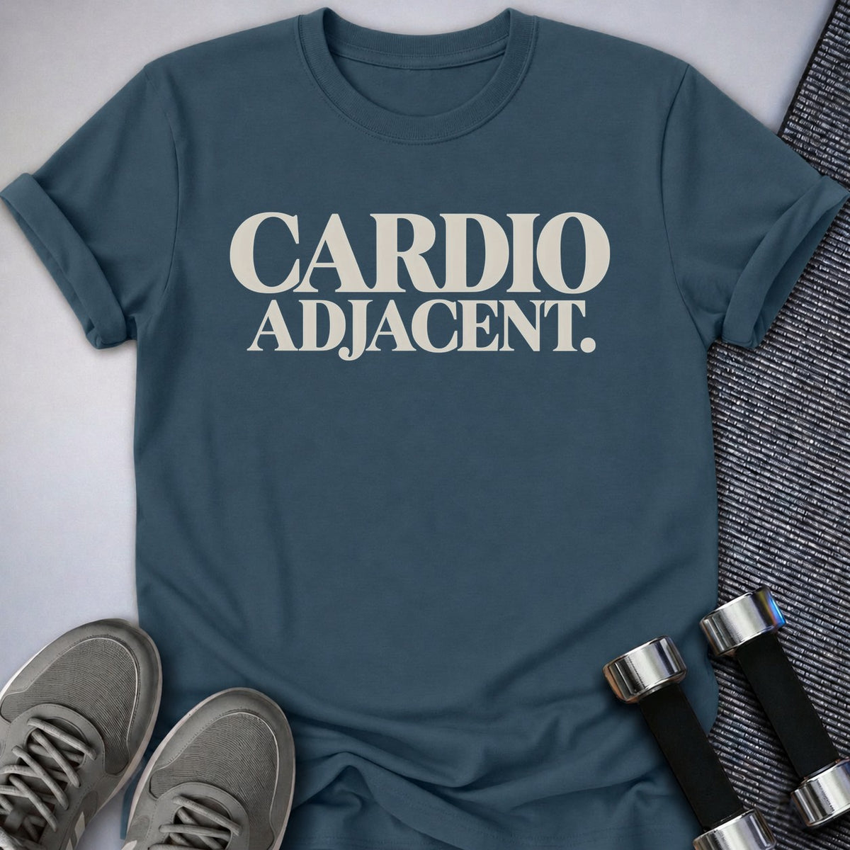 Printify T-Shirt Deep Teal / S Cardio Adjacent T-Shirt