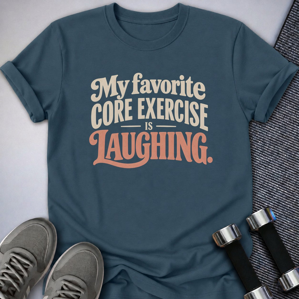 Printify T-Shirt Deep Teal / S Core Laughing T-Shirt