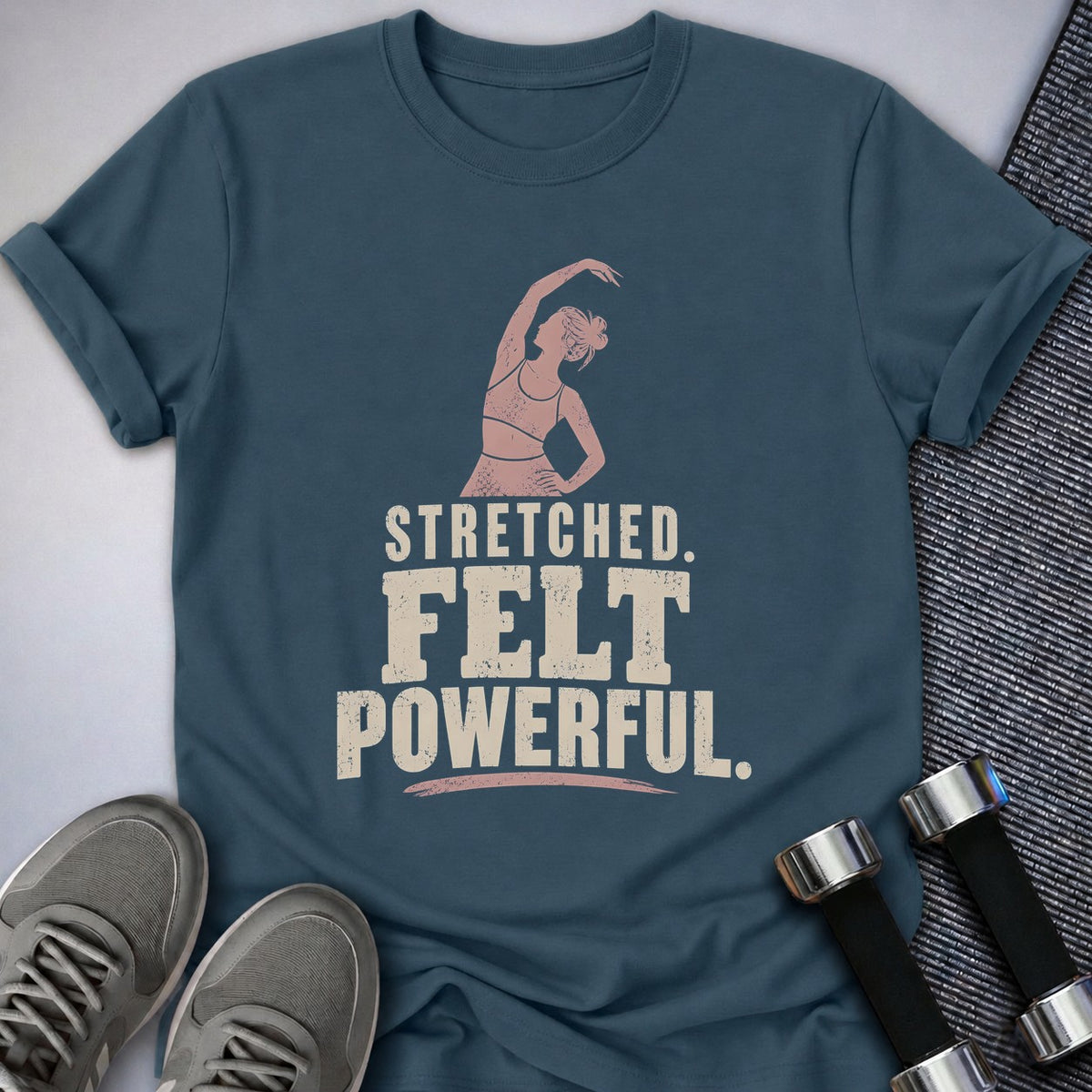 Printify T-Shirt Deep Teal / S Stretched Felt Powerful T-Shirt
