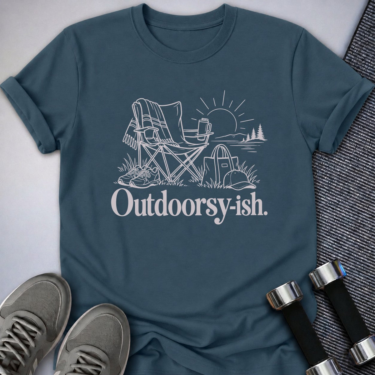 Printify T-Shirt Deep Teal / S Outdoorsy-ish T-Shirt