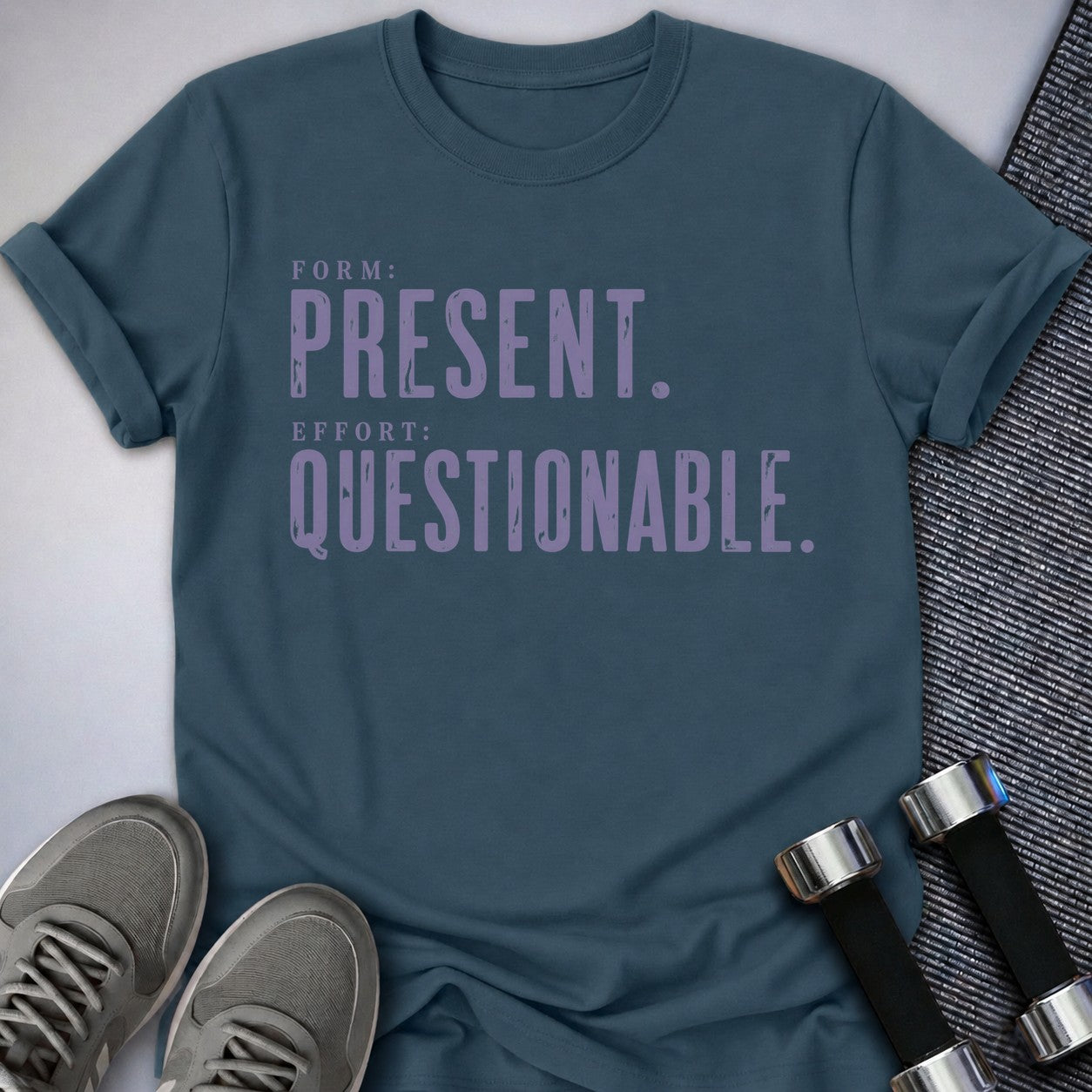Printify T-Shirt Deep Teal / S Questionable Effort T-Shirt