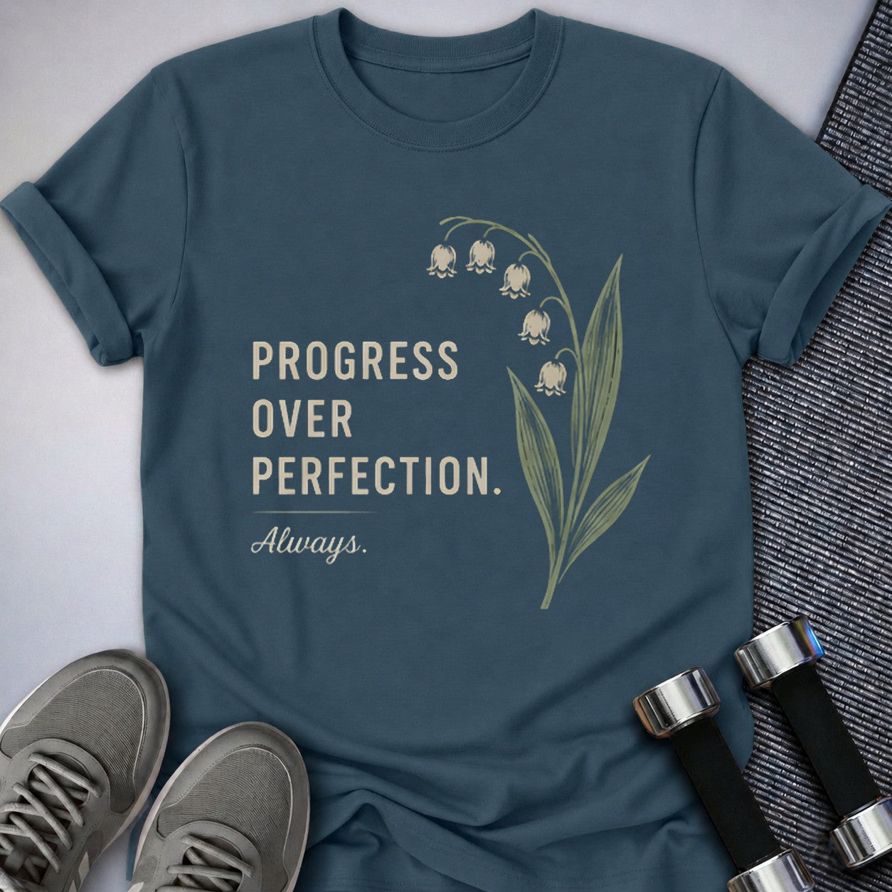 Printify T-Shirt Deep Teal / S Good Enough Bloom T-Shirt