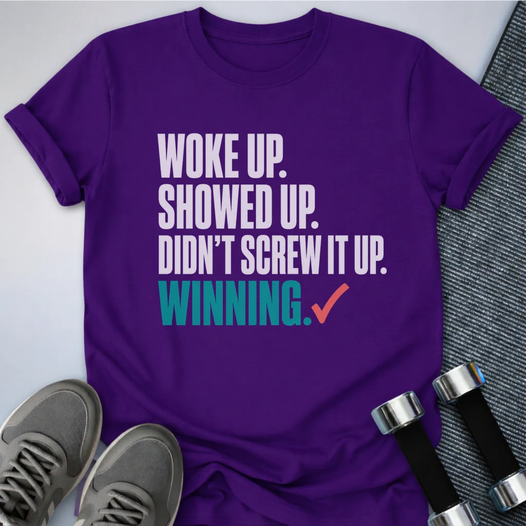 Printify T-Shirt S / Team Purple Didn't Screw Up T-Shirt