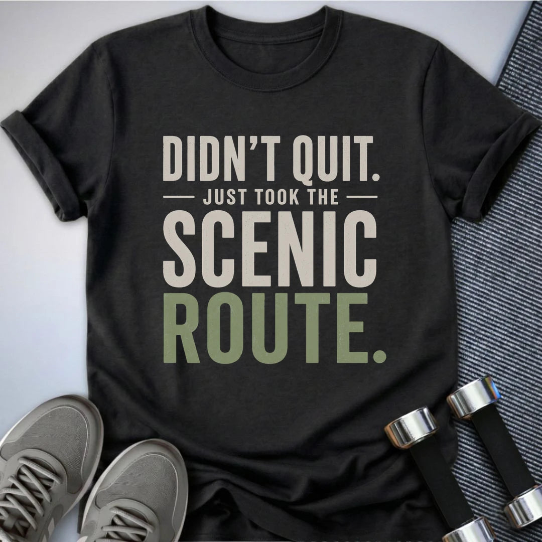 Printify T-Shirt S / Dark Grey Heather Didnt Quit T-Shirt