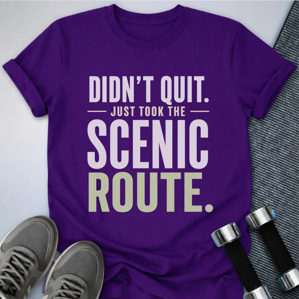 Printify T-Shirt S / Team Purple Didnt Quit T-Shirt