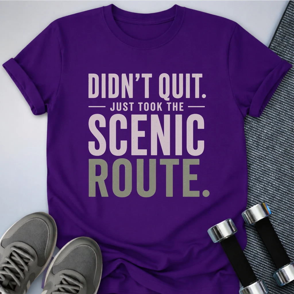 Printify T-Shirt S / Team Purple Didnt Quit T-Shirt