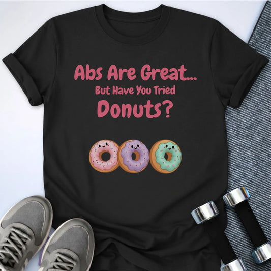 Printify T-Shirt Black / S Donut vs Abs T-Shirt