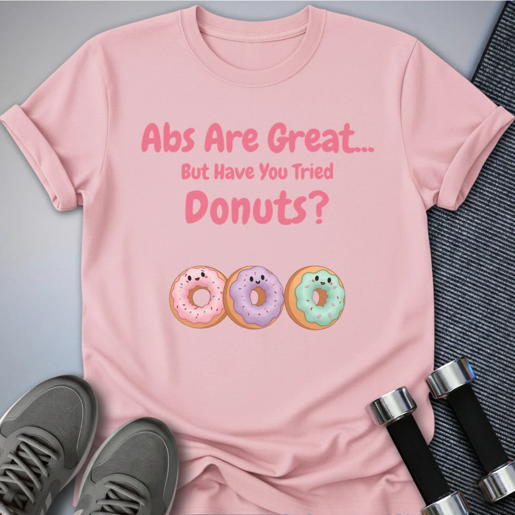 Printify T-Shirt Pink / S Donut vs Abs T-Shirt