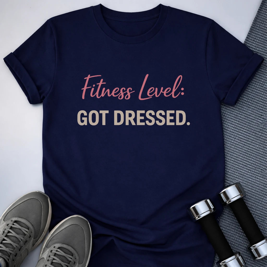 Printify T-Shirt Navy / S Level Dressed T-Shirt